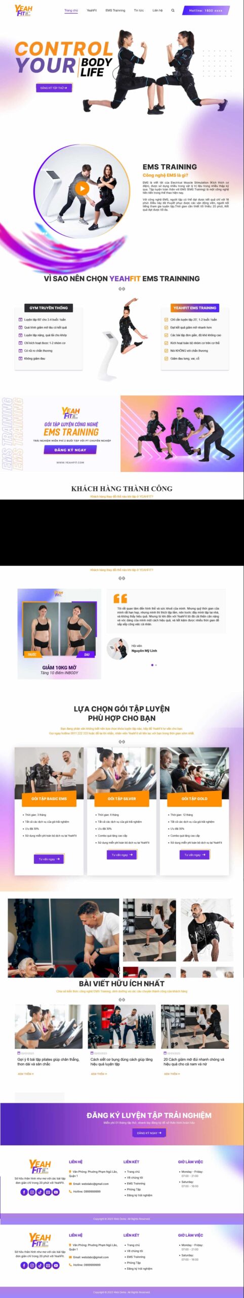 Theme WordPress Phòng Gym 2