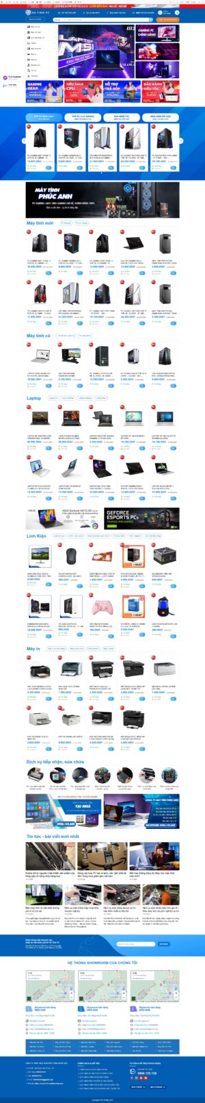 Theme wordpress máy tính 7 - có chức năng trả góp và bild cấu hình