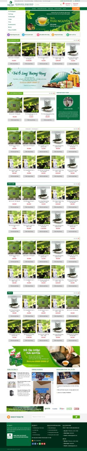 Theme wordpress bán trà xanh